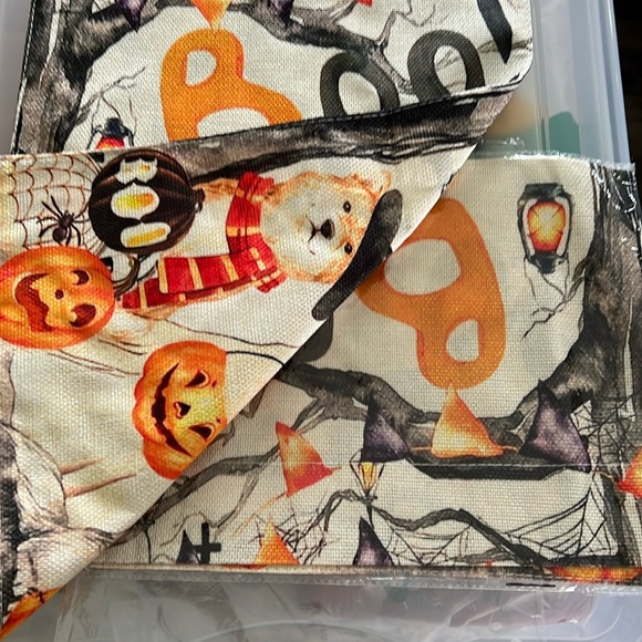 NIP Boo Pumpkin Dog Halloween Garden Flag 12×18 Double Sided Burlap Flag - Picture 5 of 5